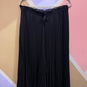 Zara pleated chiffon wide leg pants